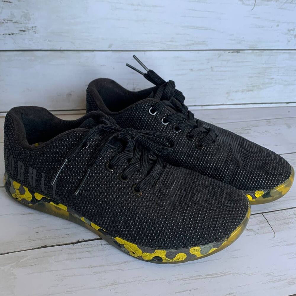 No Bull Radial Outwork Trainer Sneakers in Black/Yellow